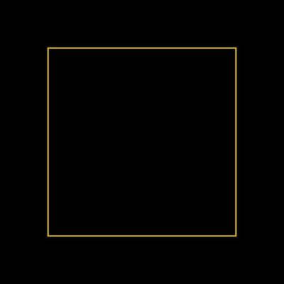 Square Golden Frame on The Black Background