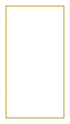 Rectangular Golden Frame Story on The White Background