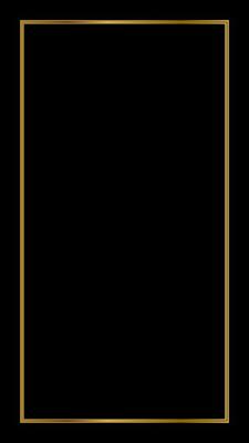 Rectangular Golden Frame Story on The Black Background