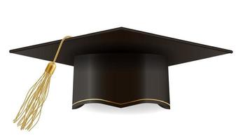 Graduation black cup isolated on white background vector