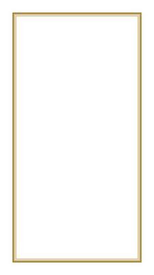 Rectangular Golden Frame Story on The White Background