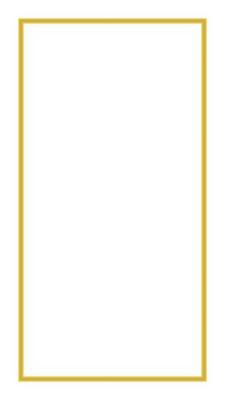 Rectangular Golden Frame Story on The White Background