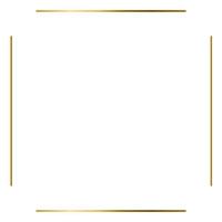 Square Golden Frame on The White Background. EPS10 vector