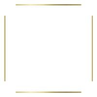 Square Golden Frame on The White Background. EPS10 vector