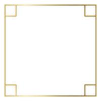 Square Golden Frame on The White Background. EPS10 vector