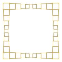 Square Golden Frame on The White Background. EPS10 vector
