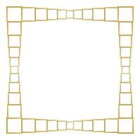 Square Golden Frame on The White Background. EPS10 vector