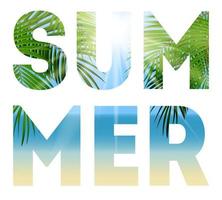 Summer Natural Placard, Poster, Flyer or Invitation Background Vector Illustration