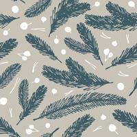 Christmas vector seamless pattern with fir spruce. New year seamless pattern for packaging, textiles, fabric wallpaper vector illustration. Decorative illustration, good for printing.