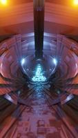 Sci Fi Future Fantasy Alien planet Big Hall building vertical background 3D rendering photo