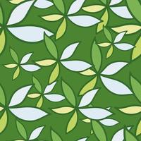 Simple foliage seamless pattern. Doodle leaves wallpaper. Botanical elements background. vector