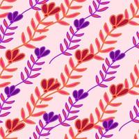 Abstract simple flower seamless pattern. Children's floral wallpaper. Cute plants endless backdrop. vector