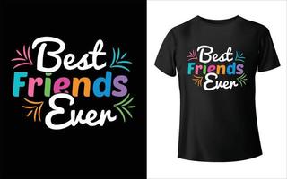diseño de camiseta feliz día de la amistad vector