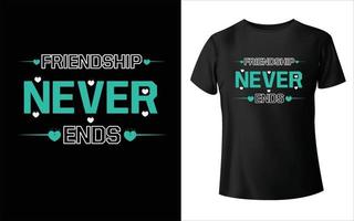diseño de camiseta feliz día de la amistad vector