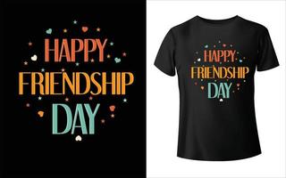 diseño de camiseta feliz día de la amistad vector