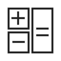 Calculation Line Icon vector