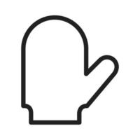 Baking gloves Line Icon vector
