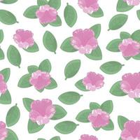 Seamless pattern, Pink petunias on a transparent background. Vector