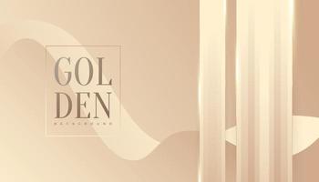 Luxury Golden Background with Glitter and Light Effect. Elegant Cream Background with Paper Cut Style vector