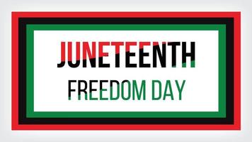 día de la libertad del 19 de junio, afiche celebrado el día de la emancipación, tarjeta de felicitación, pancarta y fondo vector del concepto del 19 de junio