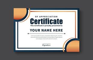 certificate gold appreciation achievement template award achievement clean creative certificate recognition excellence certificate border completion template certificate design template