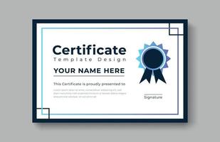 Modern abstract certificate appreciation achievement template award achievement clean creative certificates recognition excellence certificate border completion elegant certificate design template vector