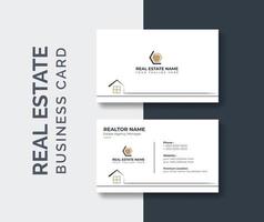 plantilla de diseño de tarjeta de visita de agente inmobiliario. moderno abstracto empresa corporativo limpio creativo elegante agencia inmobiliaria agente de bienes raíces alquiler de casa diseño de tarjeta de visita plantilla de tarjeta de visita vector