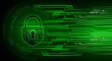 Closed Padlock on digital background, cyber security vector