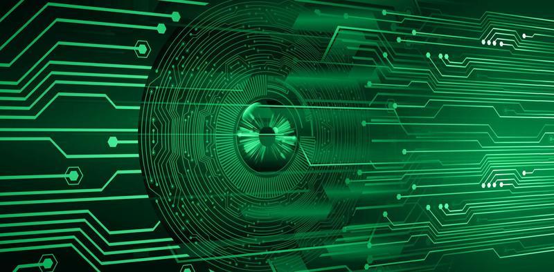 eye cyber circuit future technology concept background