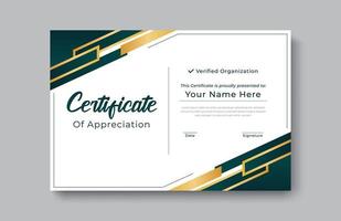 gold certificate appreciation achievement template award achievement clean creative certificate recognition excellence certificate border completion template certificate design template vector