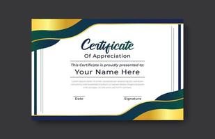 certificate gold appreciation achievement template award achievement clean creative certificate recognition excellence certificate border completion template certificate design template vector