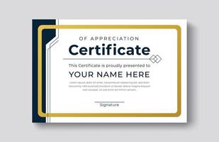 certificate gold appreciation achievement template award achievement clean creative certificate recognition excellence certificate border completion template certificate design template vector