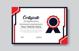 Modern abstract certificate appreciation achievement template award achievement clean creative certificates recognition excellence certificate border completion elegant certificate design template