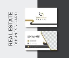 real estate agent business card design template. Modern abstract company corporate clean creative elegant Real estate agency realtor home rental business card design visiting card template vector