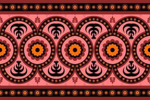 Thai motifs are delicate works of art created by artisans on the wooden floors of the windows and walls of Thai temples. Made up of large scarves and fabrics. vector