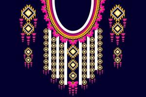 patrón geométrico étnico oriental tradicional. diseño de bordado de collar floral para mujeres de moda. fondo, papel tapiz, ropa y envoltura.