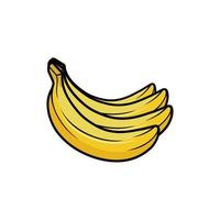 icono de fruta de plátano. ilustración de diseño de vector de icono de plátano. icono de fruta de plátano aislado sobre fondo blanco. icono de plátano signo simple.