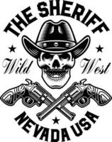 cowboy skull vector illustration