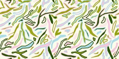Abstract spots seamless pattern on white background. Colorful ragged waves animals tiger or zebra. vector