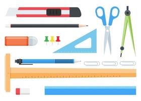 Business and student stationery tool. Vector illustration