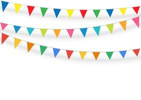 Celebrate party flags isolate and space for graphics design. Vector illustration-01
