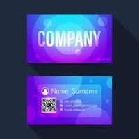 Business card. Abstract modern colors gradient element template for graphics design. Vector illustration