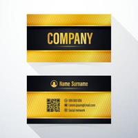 Business card. Modern black and gold element template for graphics design. Vector illustration