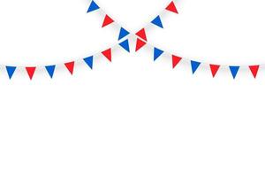 Celebrate party flags isolate and space for graphics design. Vector illustration