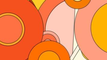 Abstract geometric vector background in Material design style with a limited harmonized palette, with concentric circles and rotated rectangles with shadows, imitating cut paper.