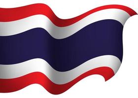 tailandia ondeando la bandera. ilustración vectorial vector