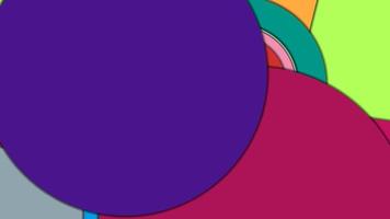 Abstract geometric colorful vector background in Material design style with concentric circles and rotated rectangles with shadows, imitating cut paper.