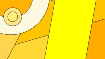 Abstract geometric vector background in Material design style with a limited harmonized palette, with concentric circles and rotated rectangles with shadows, imitating cut paper.