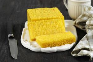Bika Ambon, Yellow Honeycomb Cake Popular from Medan, Indonesia. photo