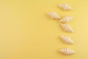 Frozen Croissants Ready to Oven, Copy Space for Text photo